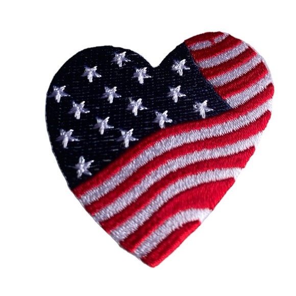 New!Any 2/$18 4 Iron On American Flag Patches - Picture 2 of 7